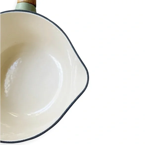 BergHOFF Ron 7" Saucepan 1.8Qt., Green, Enameled Cast Iron, Wood Handle